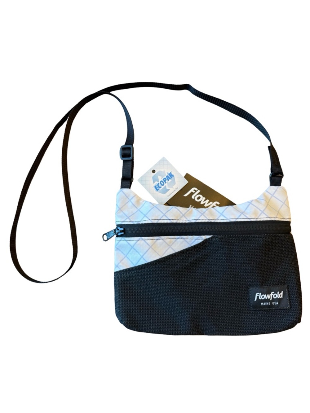 Flowfold Eclipse Crossbody NWT Made in USA EcoPak Lightweight Travel Minimalist